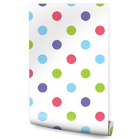 Tapeta Do Pokoju Dziecka Kolorowe GROSZKI Kropki