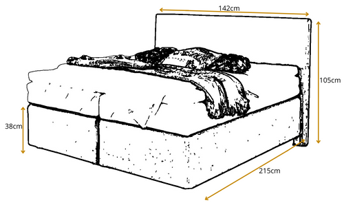 Łóżko kontynentalne CLASSIC na Arena.pl