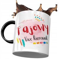 Kubek Czarny Dla Vice Kierownika Fajowy Kubek Z Nadrukiem Ze Zdjęciem