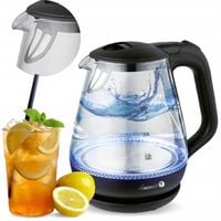 CZAJNIK ELEKTRYCZNY SZKLANY Z PODŚWIETLENIEM MOCNY 1630W BEZPRZEWODOWY 1,2L