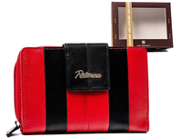 skórzany portfel damski na zatrzask - peterson