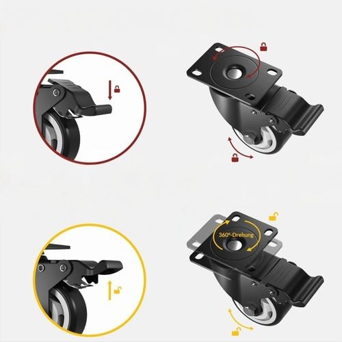 OBROTOWE KÓŁKA PRZEMYSŁOWE Z HAMULCEM DO DUŻYCH OBCIĄŻEŃ 600Kg 100mm na Arena.pl