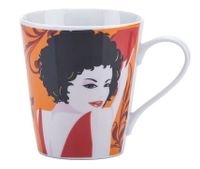 KUBEK PORCELANOWY 300 ML + PUSZKA WZÓR 12