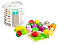Zestaw drewniane owoce do krojenia 20szt Ecotoys