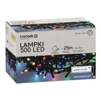 Wielokolorowe Lampki Choinkowe Światełka na Choinkę 500 LED 25M FLESH IP44