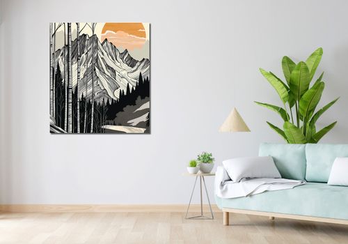 Obraz 90x100cm Drzeworys Górski na Arena.pl