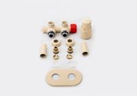 Zawór termostatyczny TWINS ALL IN ONE beżowy