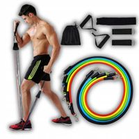 ZESTAW GUMY OPOROWE DO ĆWICZEŃ 5 SZTUK GUMY DO REHABLILITACJI + AKCESORIA