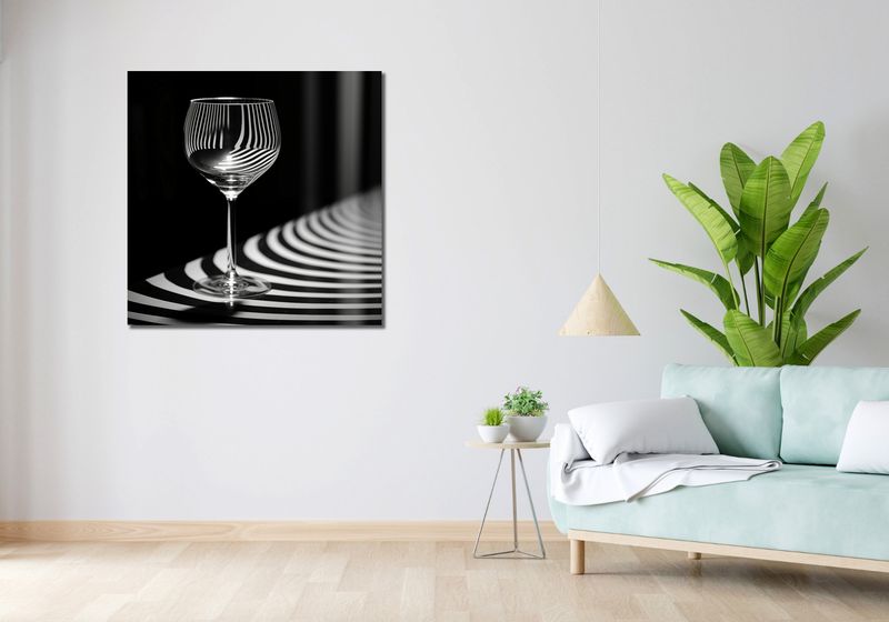 Obraz 90x90cm Refleksje nad Szkłem zdjęcie 2