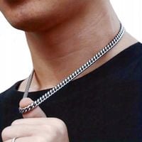 NASZYJNIK MĘSKI STAL CHIRURGICZNA PANCERKA 55 cm / 6 mm