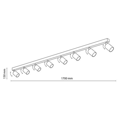 lampa reflektor spot top black 6179 tk lighting na Arena.pl