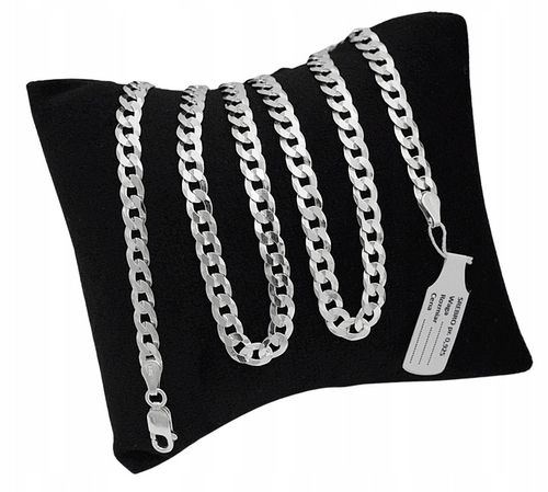 ŁAŃCUSZEK SREBRNY MĘSKI 925 NASZYJNIK PANCERKA SREBRO PEŁNE 5mm Grawer na Arena.pl