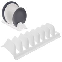 Stojak na Pokrywki Talerze Organizer Kuchenny do Szuflady Szafki Biały