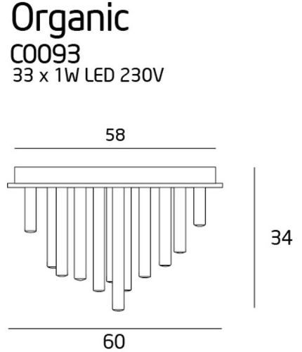 Plafon LED ORGANIC miedź duży C0093 - MaxLight na Arena.pl