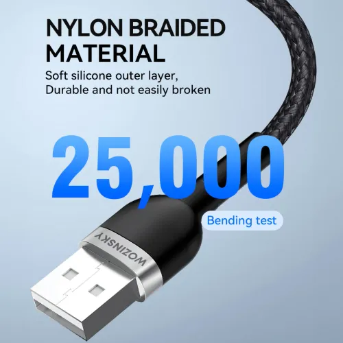 kabel wozinsky wnbal2 usb-a / lightning 2.4a 2 m - czarny na Arena.pl