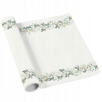 BIEŻNIK AIRLAID liście roślinne zdobienie KOMUNIA BIAŁY IHS ozdobny 5 m