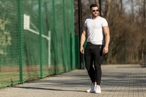 SPODNIE DRESOWE DRESY WIOSENNE ZE ŚCIĄGACZEM NA CODZIEŃ No6 CZARNE - XL na Arena.pl