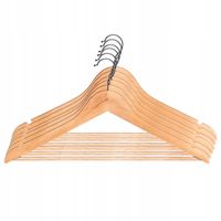 WIESZAKI NA UBRANIA DREWNIANE WIESZAK ZESTAW 6SZT