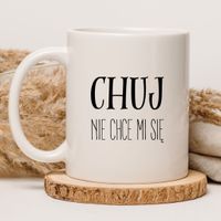 CHAMSKI KUBEK BEZ CENZURY | ŚMIESZNY PREZENT | DO PRACY BIURA DOMU | 330 ml