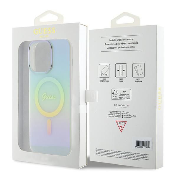 Etui Guess do iPhone 15 Pro, Turkusowy, MagSafe zdjęcie 8