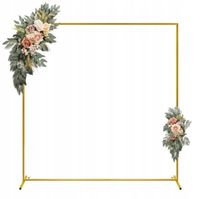 STELAŻ STOJAK KWADRAT NA BALONY METAL ZŁOTY 2M KOMUNIA WESELE ŚCIANKA