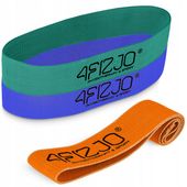 GUMY MATERIAŁOWE DO ĆWICZEŃ ZESTAW FITNESS ANTYPOŚLIZGOWE FLEX BAND 3 SZT.