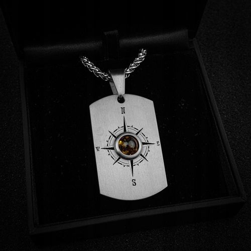 Nieśmiertelnik Tytanowy Naszyjnik Męski z GRAWEREM + ŁAŃCUSZEK i OPAKOWANIE na Arena.pl