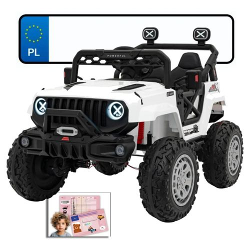 Auto na akumulator Pojazd OFF ROAD Speed Biały 4x4 na Arena.pl