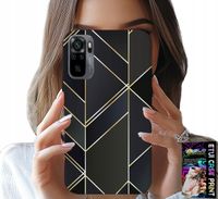 ETUI DO XIAOMI NOTE 10 / 10S - ZŁOTE RAMKI, ELEGANCKIE WZORY + SZKŁO