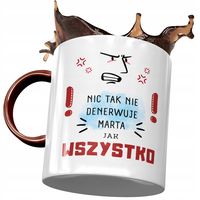 Kubek Bordowy Dla Marty Żony Koleżanki Na Prezent Z Nadrukiem Ze Zdjęciem