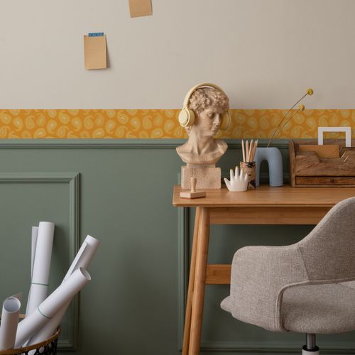 Samoprzylepny Pasek Ozdobny Pomarańczowy Indyjski Wzór PAISLEY Ornamenty na Arena.pl