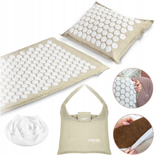 MATA DO AKUPRESURY Z KOLCAMI + PODUSZKA + TORBA zdjęcie 1