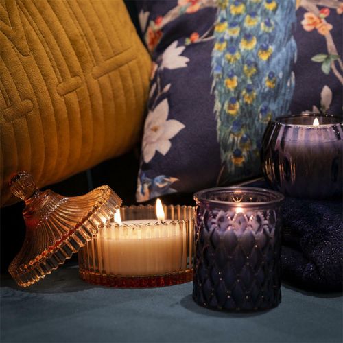 Świeca ze szkła bohemskiego L żółta na Arena.pl