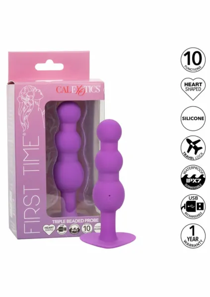 calexotics first time triple beaded probe silikonowy, 10 trybow, usb zdjęcie 5