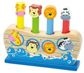 Drewniane Zwierzęta Wyskakujące Arka Noego Gra Zręcznościowa Viga 50041