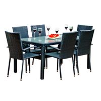 Zestaw mebli stołowych AVVICENTE czarny