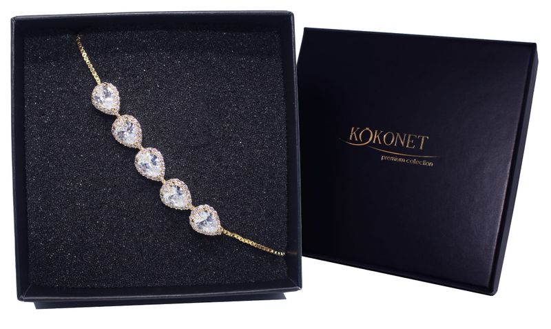 Bransoletka ślubna DROP gold zdjęcie 1