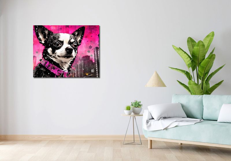 Obraz 90x70cm Mały Psiak o Dużej Duszy zdjęcie 2