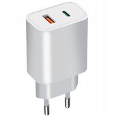 2 x Ładowarka sieciowa zasilacz USB +USB-C QC3.0 PD 20W 3A