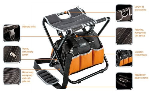 stołek z torbą monterską - t n84-306 na Arena.pl