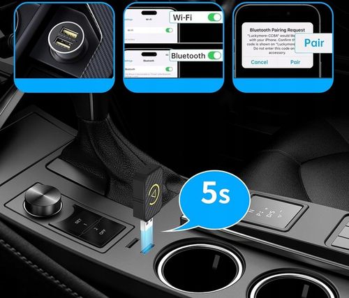 BEZPRZEWODOWY ADAPTER ANDROID AUTO CARPLAY 2 W 1 PLUG AND PLAY MINI CAR AI na Arena.pl