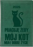STYLOWY kalendarz kociary A4 2026 KSIĄŻKOWY TYGODNIOWY grawerowany