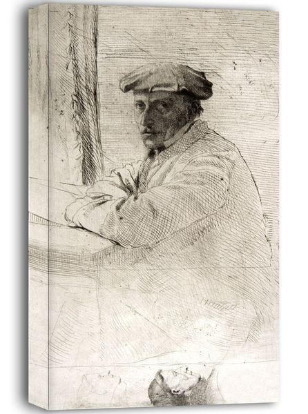 The Engraver Joseph Tourny, Edgar Degas - obraz na płótnie 20x30 cm zdjęcie 1