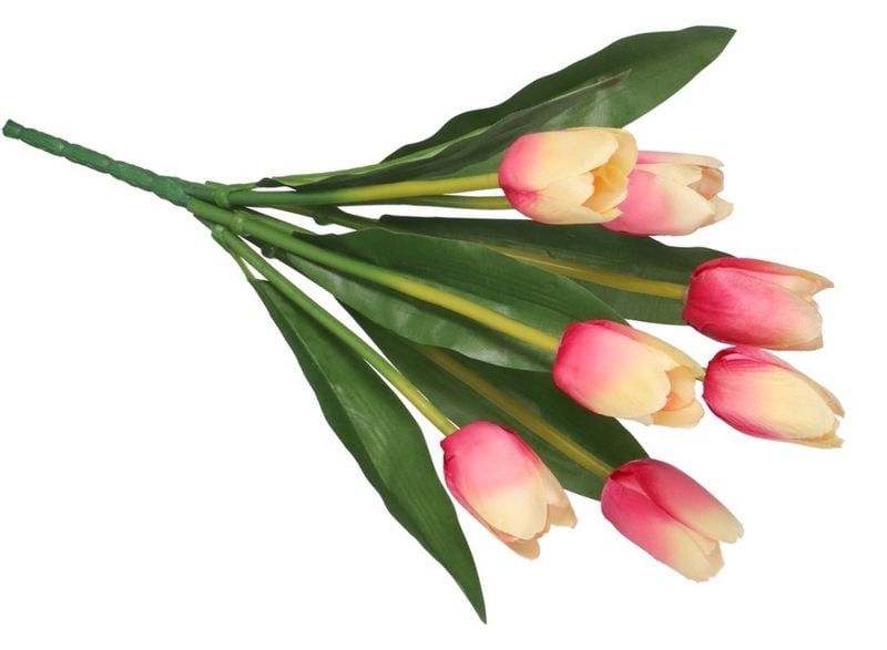 TULIPANY BUKIET TULIPANÓW GUMOWANE JAK ŻYWE 36CM zdjęcie 2