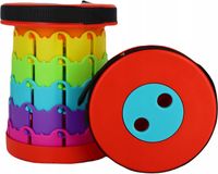 Krzesełko składane teleskopowe TURYSTYCZNE MOBILNE z paskiem rączką 28cm