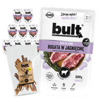 BULT mokra karma dla psa Jagnięcina saszetka 10x500g + Przysmak