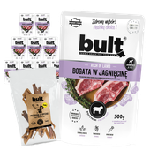 BULT mokra karma dla psa Jagnięcina saszetka 10x500g + Przysmak