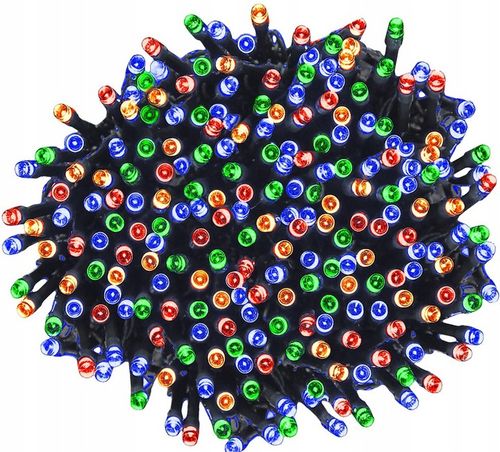 Lampki Choinkowe 300 LED Multi Kolor STAŁE ŚWIATŁO BEZ PROGRAMATORA na Arena.pl