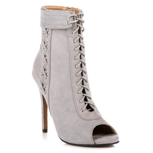 Wiązane botki open toe r.39 na Arena.pl