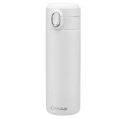 Kubek termiczny bidon XAVIER 400ml stal nierdzewna 18/10 tworzywo biały